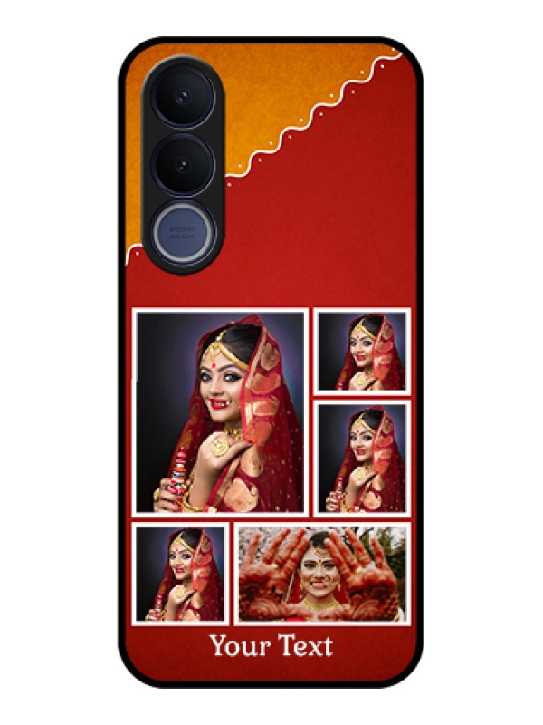 Custom Vivo V70 FE 5G Custom Glass Phone Case - Wedding Pic Upload Design