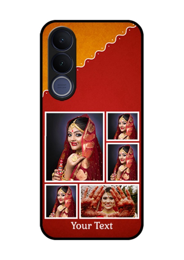 Vivo V70 FE 5G Custom Glass Phone Case - Wedding Pic Upload Design