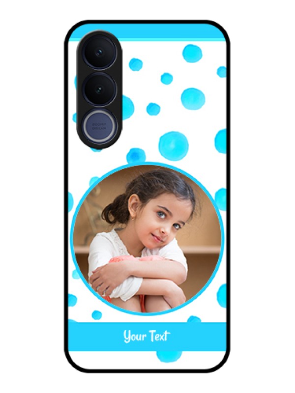 Custom Vivo V70 FE 5G Custom Glass Phone Case - Blue Bubbles Pattern Design
