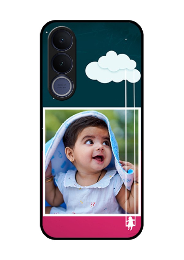 Vivo V70 FE 5G Custom Glass Phone Case - Cute Girl With Cloud Design