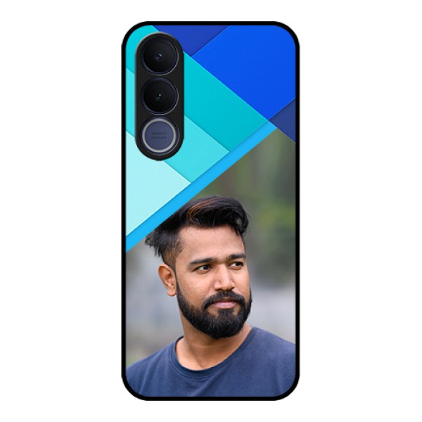 Vivo V70 FE 5G Custom Glass Phone Case - Blue Pattern Design