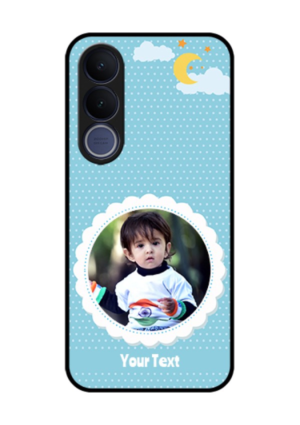 Vivo V70 FE 5G Custom Glass Phone Case - Violet Pattern Design