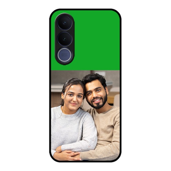 Vivo V70 FE 5G Custom Glass Phone Case - Green Pattern Design