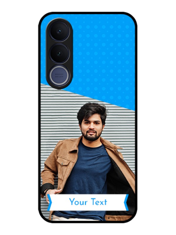 Custom Vivo V70 FE 5G Custom Glass Phone Case - Simple Blue Color Design