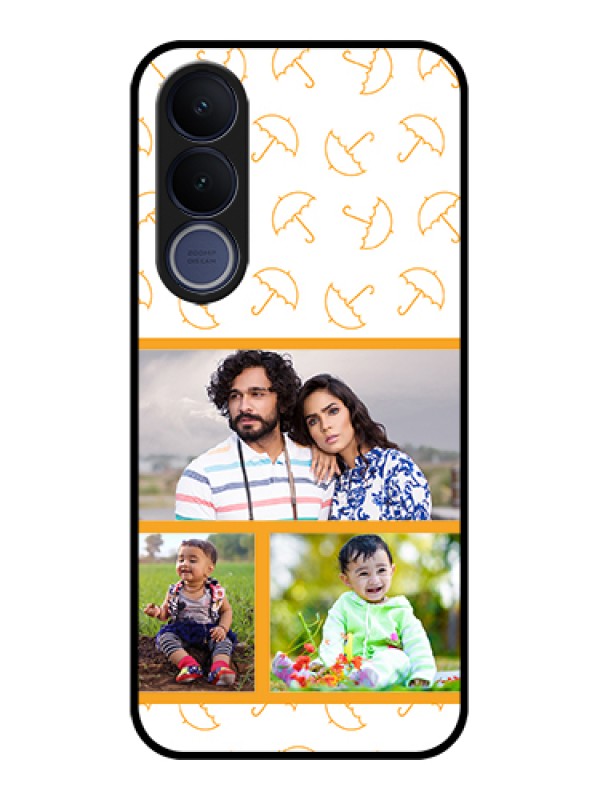 Custom Vivo V70 FE 5G Custom Glass Phone Case - Yellow Pattern Design