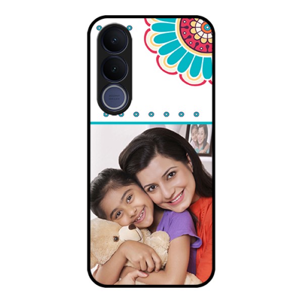 Vivo V70 FE 5G Custom Glass Phone Case - Flower Design
