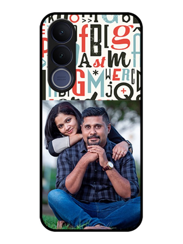 Custom Vivo V70 FE 5G Custom Glass Phone Case - Alphabet Design