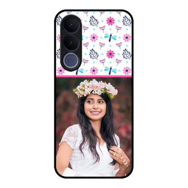 Vivo V70 FE 5G Custom Glass Phone Case - Colorful Flower Design