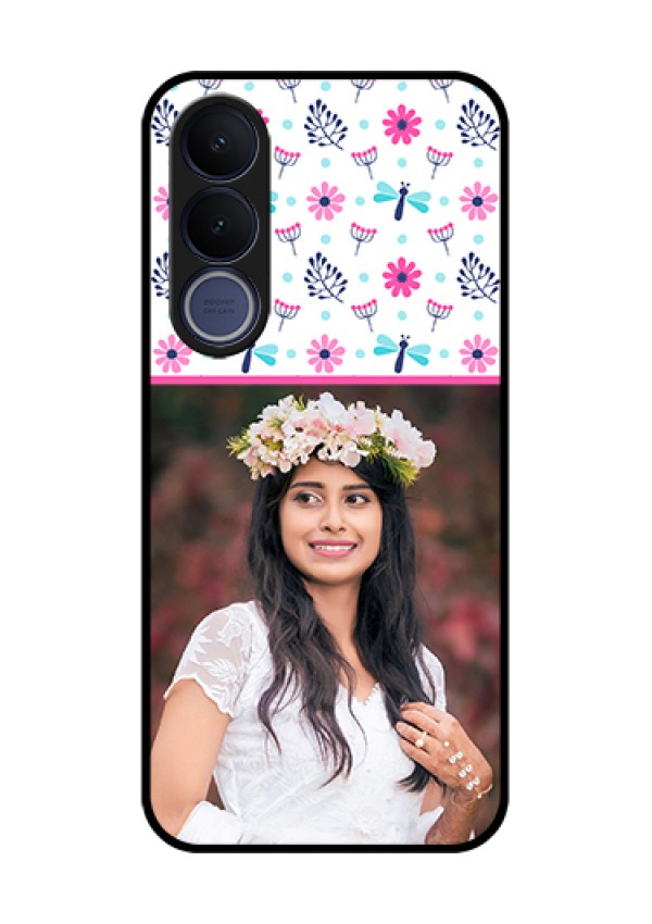 Vivo V70 FE 5G Custom Glass Phone Case - Colorful Flower Design