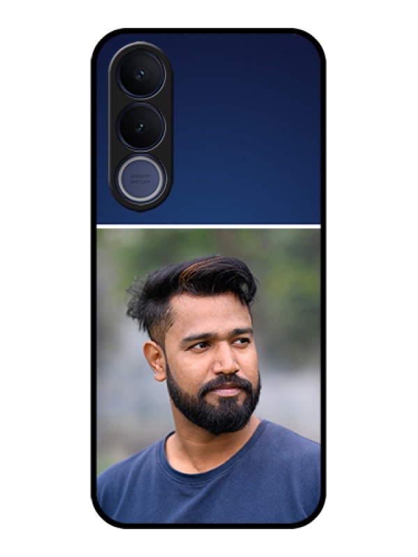 Custom Vivo V70 FE 5G Custom Glass Phone Case - Simple Royal Blue Design