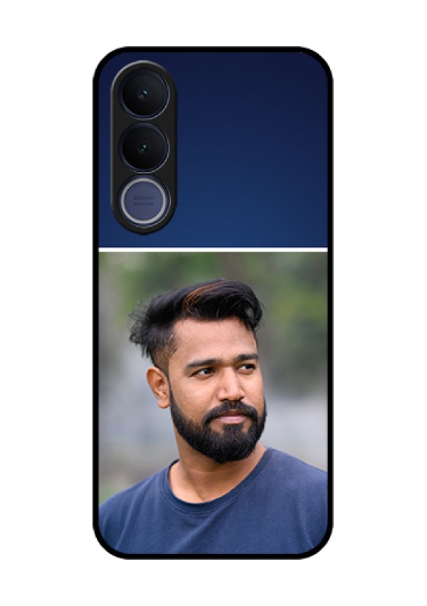 Vivo V70 FE 5G Custom Glass Phone Case - Simple Royal Blue Design