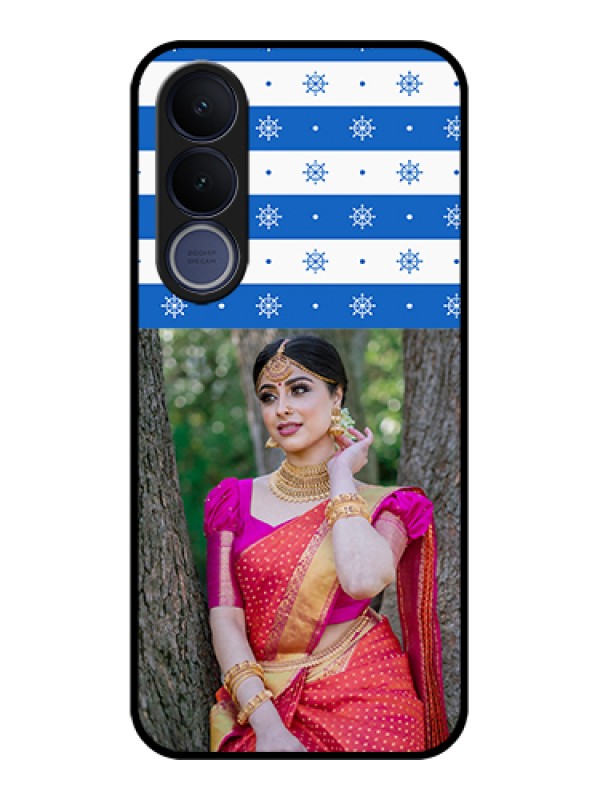 Custom Vivo V70 FE 5G Custom Glass Phone Case - Snow Pattern Design
