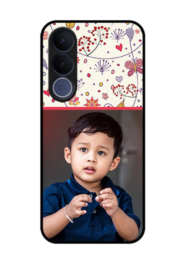 Vivo V70 FE 5G Custom Glass Phone Case - Premium Floral Design