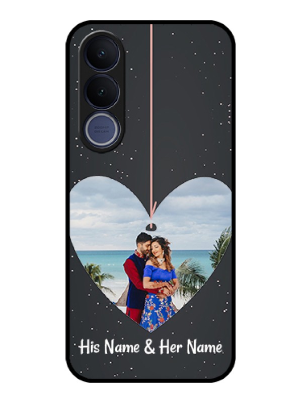 Custom Vivo V70 FE 5G Custom Glass Phone Case - Hanging Heart Design