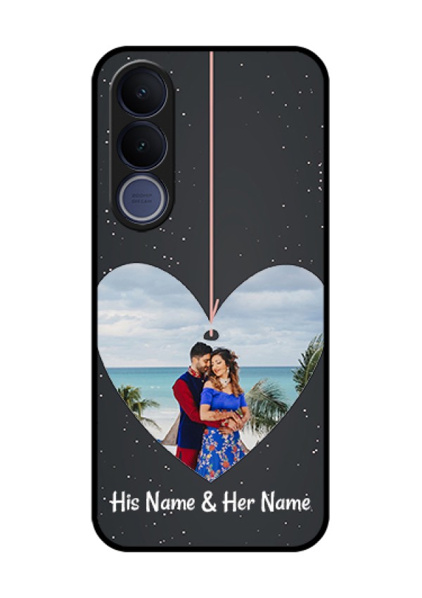 Vivo V70 FE 5G Custom Glass Phone Case - Hanging Heart Design