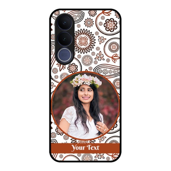 Vivo V70 FE 5G Custom Glass Phone Case - Abstract Flower Design
