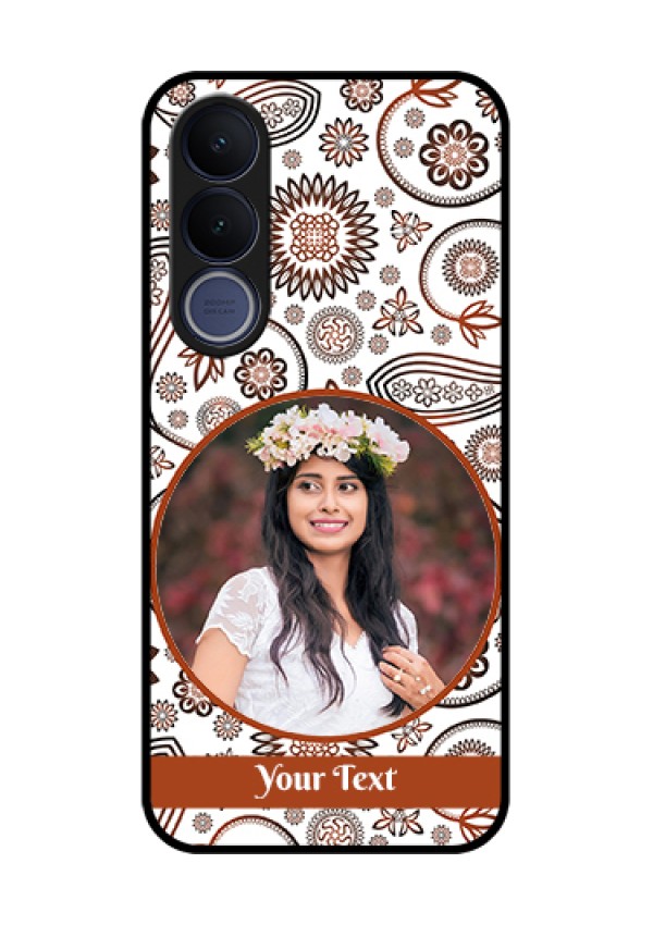 Vivo V70 FE 5G Custom Glass Phone Case - Abstract Flower Design