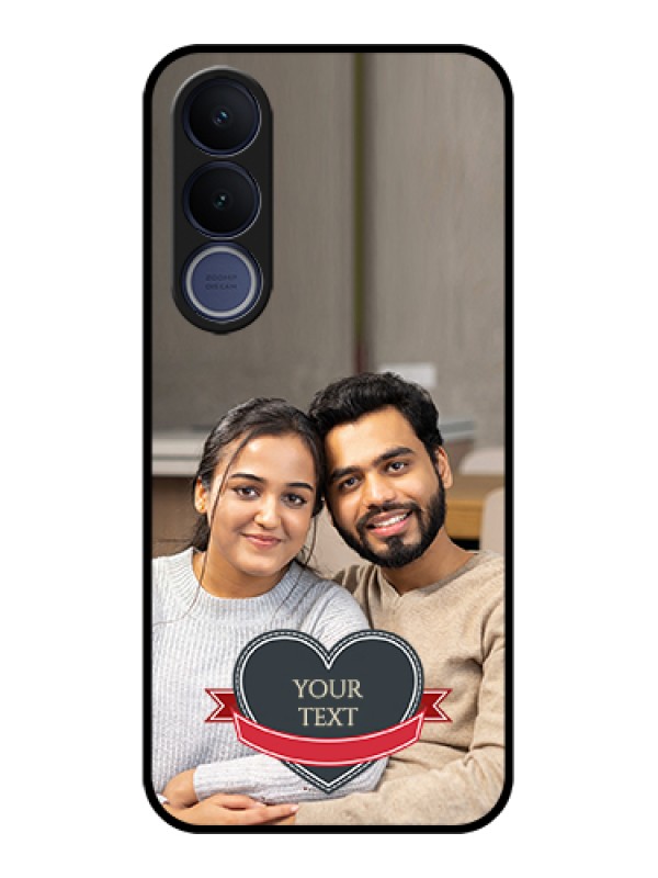 Custom Vivo V70 FE 5G Custom Glass Phone Case - Just Married Couple Design