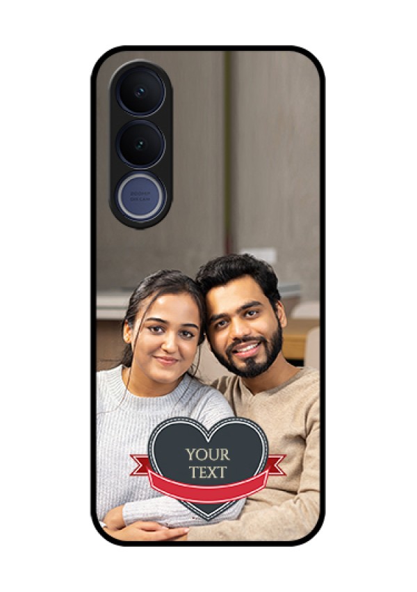 Vivo V70 FE 5G Custom Glass Phone Case - Just Married Couple Design
