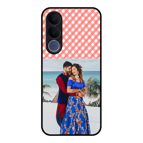 Vivo V70 FE 5G Custom Glass Phone Case - Pink Pattern Design