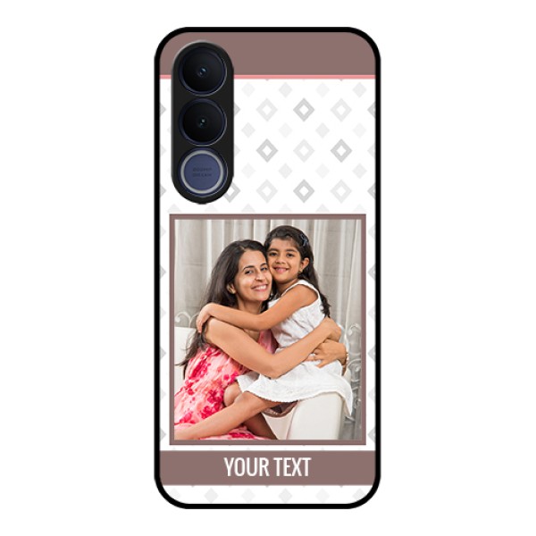 Vivo V70 FE 5G Custom Glass Phone Case - Simple Diamond Design