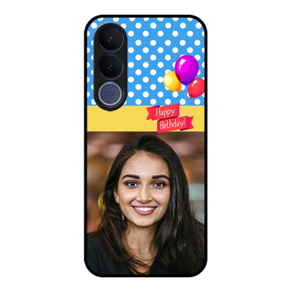 Vivo V70 FE 5G Custom Glass Phone Case - Happy Birthday Design