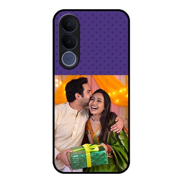 Vivo V70 FE 5G Custom Glass Phone Case - Violet Colored Pattern Design Vivo V70 FE 5G Custom Glass Phone Case - Violet Colored Pattern Design