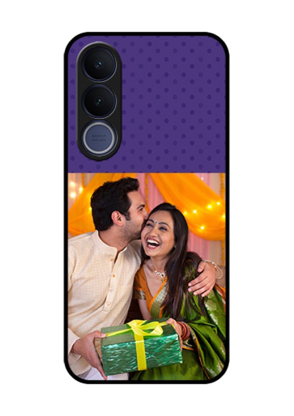 Vivo V70 FE 5G Custom Glass Phone Case - Violet Colored Pattern Design