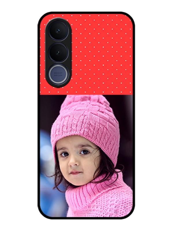 Custom Vivo V70 FE 5G Custom Glass Phone Case - Red Pattern Design