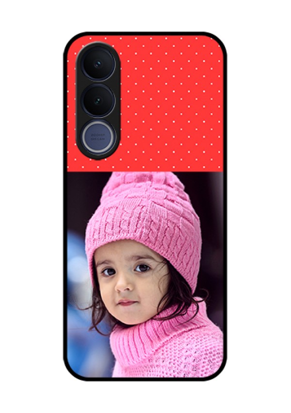 Vivo V70 FE 5G Custom Glass Phone Case - Red Pattern Design