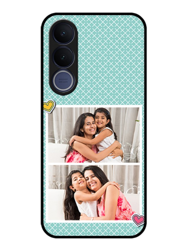 Custom Vivo V70 FE 5G Custom Glass Phone Case - 2 Image Holder With Pattern Design