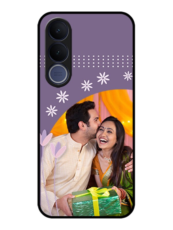 Custom Vivo V70 FE 5G Custom Glass Phone Case - Lavender Flowers Design