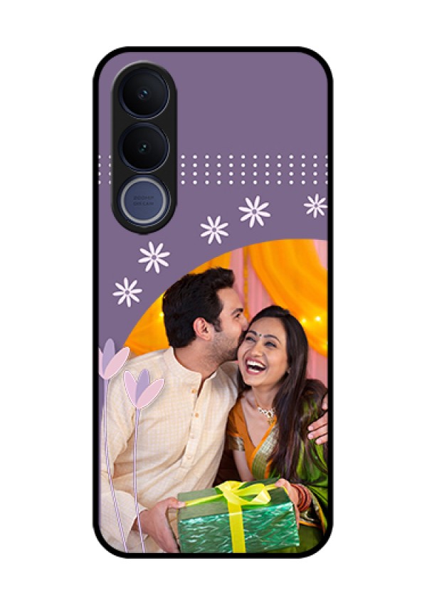 Vivo V70 FE 5G Custom Glass Phone Case - Lavender Flowers Design