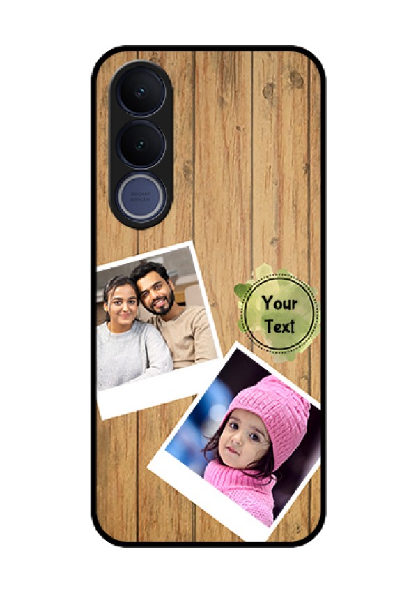 Vivo V70 FE 5G Custom Glass Phone Case - Wooden Texture Design