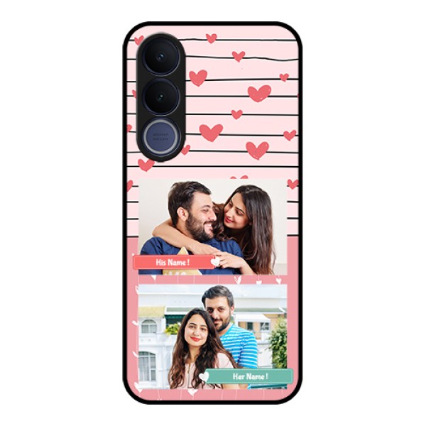 Vivo V70 FE 5G Custom Glass Phone Case - Photo With Heart Design