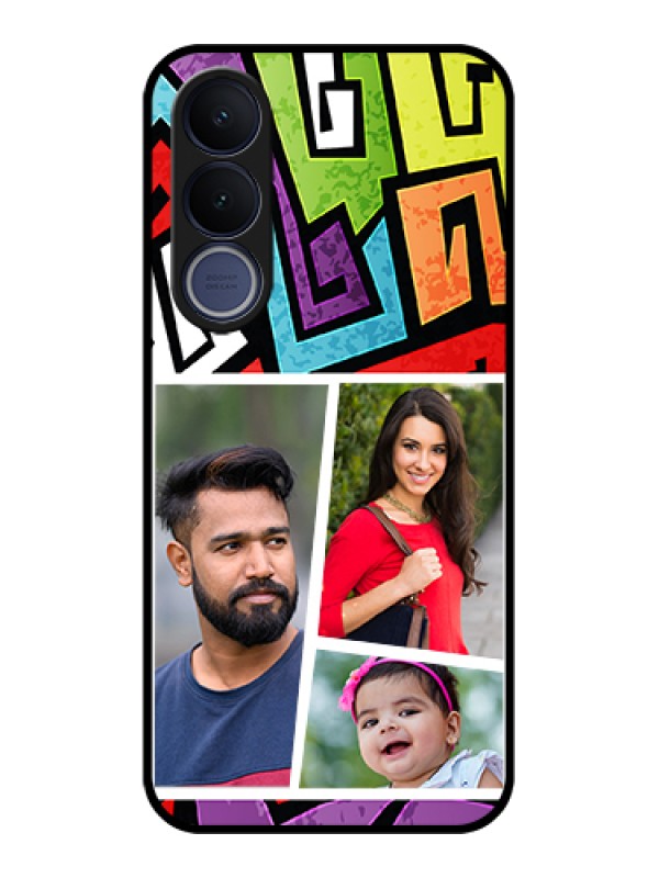 Custom Vivo V70 FE 5G Custom Glass Phone Case - Graffiti Pattern Design