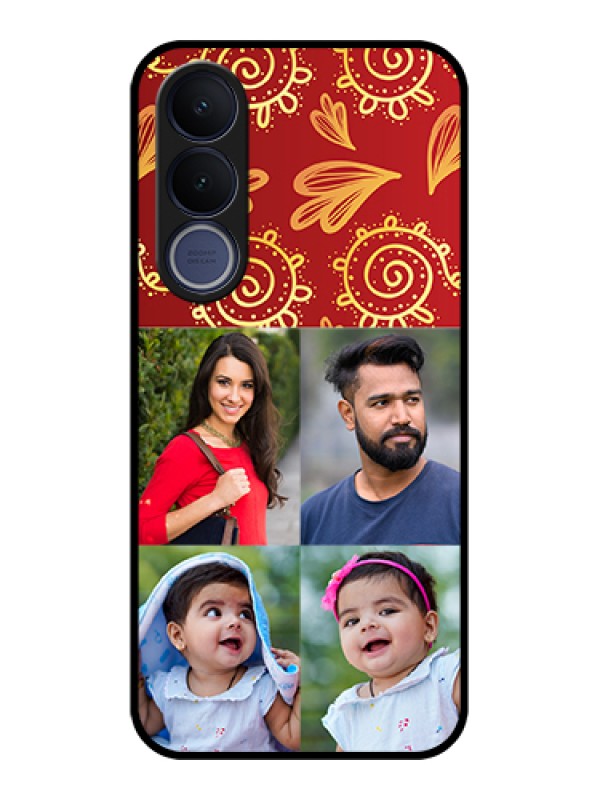 Custom Vivo V70 FE 5G Custom Glass Phone Case - 4 Image Traditional Design