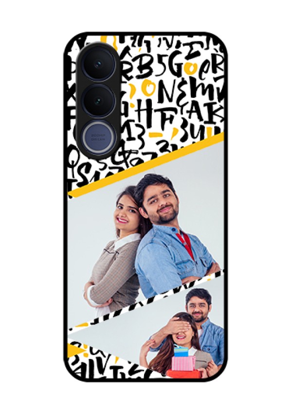 Vivo V70 FE 5G Custom Glass Phone Case - Letters Pattern Design