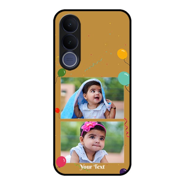 Vivo V70 FE 5G Custom Glass Phone Case - Image Holder With Birthday Celebrations Design Vivo V70 FE 5G Custom Glass Phone Case - Image Holder With Birthday Celebrations Design