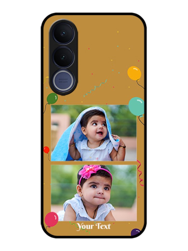 Custom Vivo V70 FE 5G Custom Glass Phone Case - Image Holder With Birthday Celebrations Design