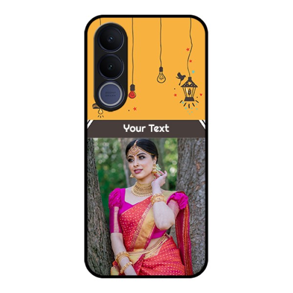 Vivo V70 FE 5G Custom Glass Phone Case - With Family Picture And Icons Vivo V70 FE 5G Custom Glass Phone Case - With Family Picture And Icons