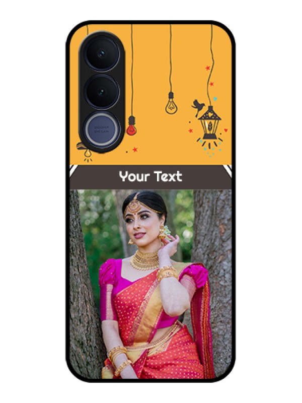 Custom Vivo V70 FE 5G Custom Glass Phone Case - With Family Picture And Icons