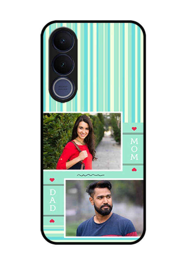 Vivo V70 FE 5G Custom Glass Phone Case - Mom & Dad Pic Design