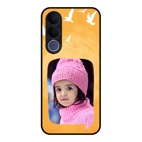 Vivo V70 FE 5G Custom Glass Phone Case - Water Color Design With Bird Icons Vivo V70 FE 5G Custom Glass Phone Case - Water Color Design With Bird Icons