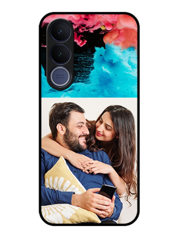 Custom Vivo V70 FE 5G Custom Glass Phone Case - Quote With Acrylic Painting Design