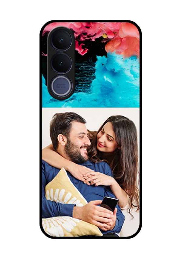 Vivo V70 FE 5G Custom Glass Phone Case - Quote With Acrylic Painting Design