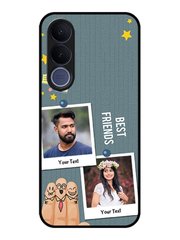 Custom Vivo V70 FE 5G Custom Glass Phone Case - Sticky Frames And Friendship Design