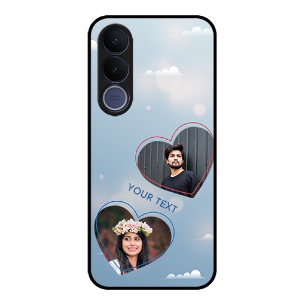 Vivo V70 FE 5G Custom Glass Phone Case - Blue Color Couple Design