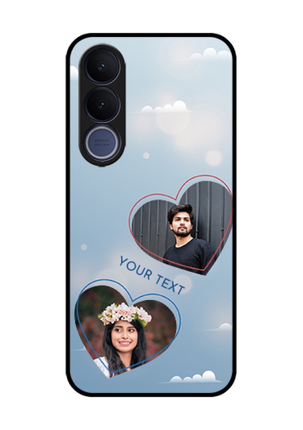 Vivo V70 FE 5G Custom Glass Phone Case - Blue Color Couple Design