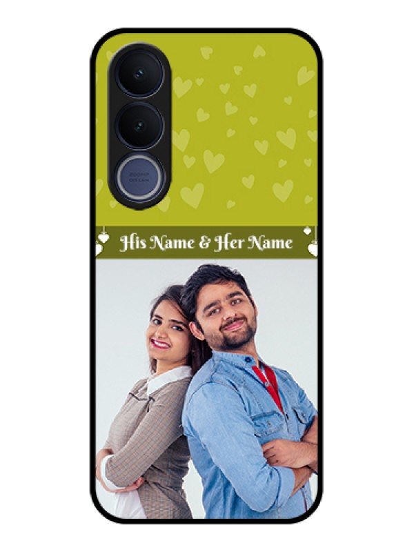 Custom Vivo V70 FE 5G Custom Glass Phone Case - You & Me Heart Design
